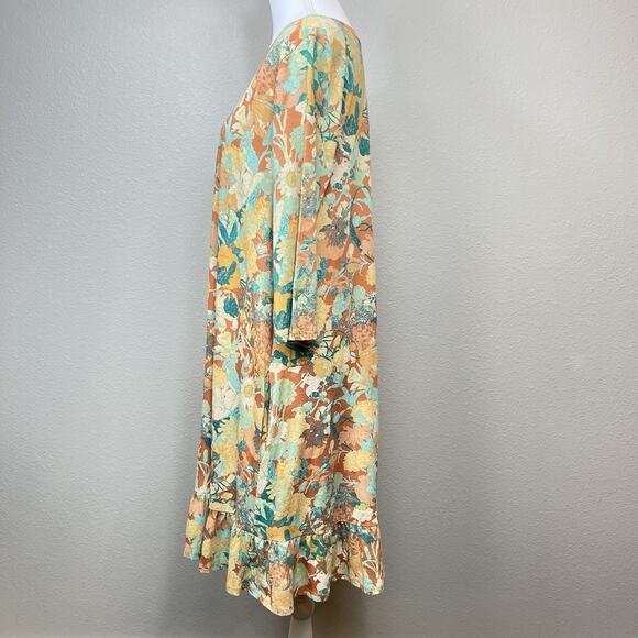 Peruvian Connection Women’s Latana Pima Cotton Medium Jersey Pockets Ruffle Hem - Picture 5 of 11